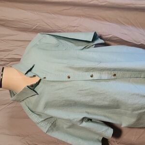 Old navy everyday fit teal button up size xl